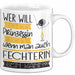Fechterin Tasse Geschenk Spruch Wer Will Schon Prinzessin Sein Wenn Man Auch Fechterin Sein Kann Weiß Trendation