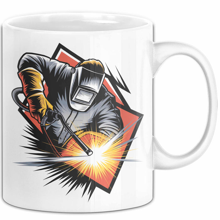 Schweißer Tasse Geschenkidee Schweißprofi Lustiger Spruch Geschenkidee Lustig Weiß Trendation