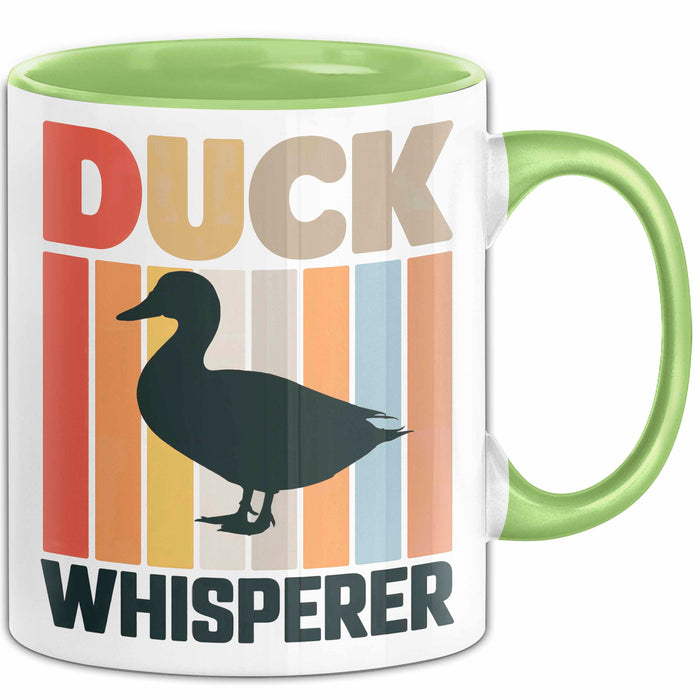 Quietscheente Tier Tasse Geschenk Lustige Geschenkidee Spruch Entenflüsterer Grün Trendation