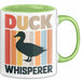 Quietscheente Tier Tasse Geschenk Lustige Geschenkidee Spruch Entenflüsterer Grün Trendation