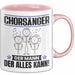 Chorsänger Tasse Geschenk für Chorsänger Der Mann Der Alles Kann Geschenkidee zum Geburtstag Rosa Trendation