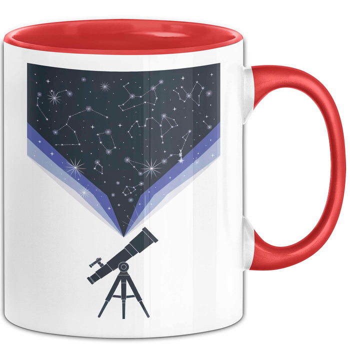 Astronomie Liebhaber Tasse Geschenk Lustige Geschenkidee Spruch Für Sternen Gucker Rot Trendation