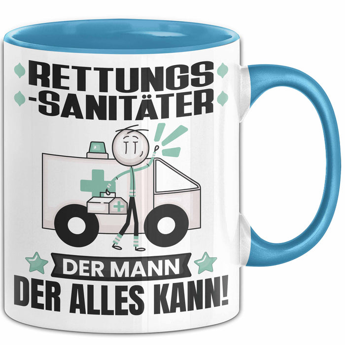Rettungssanitäter Tasse Geschenk für Rettungssanitäter Der Mann Der Alles Kann Geschenkidee zum Geburtstag Blau Trendation