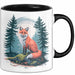Fuchs Tierliebhaber Tasse Geschenk Lustige Geschenkidee Spruch Schwarz Trendation