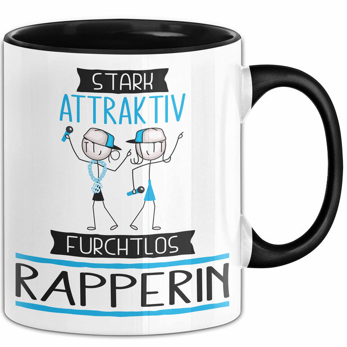 Rapperin Tasse Geschenk Becher Stark Attraktiv Furchtlos Rapperin Lustige Geschenkidee Trendation
