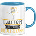 Läuferin Geschenk Tasse Becher Die Frau Die Allen Kann Geschenkidee für eine Läuferin Lustig Blau Trendation