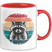 Waschbär Tierliebhaber Tasse Geschenk Lustige Geschenkidee Spruch Rot Trendation