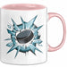 Eishockey Fan Tasse Geschenkidee für Wintersportliebhaber Rosa Trendation