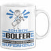 Golfer Geschenk Tasse Ich Bin Golfer Aber Sag Doch Einfach Superheld Lustige Geschenkdiee für Golfer Kaffee-Becher Weiß Trendation