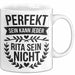 Rita Tasse Geschenk Perfekt Sein Kann Jeder Geschenkidee Geburtstag Weiß Trendation