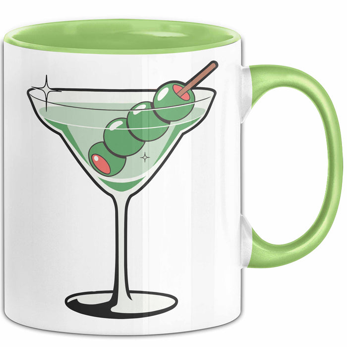 Cocktail Liebhaber Tasse Geschenkidee für Mixologie Fan Grün Trendation