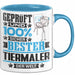 Tiermaler Geschenk Lustiger Spruch für Tiermaler Geschenkidee Bester Tiermaler Der Welt Blau Trendation