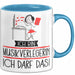 Geschenk für Musikverlegerin Tasse Lustige Geschenkidee Geburtstag Ich Bin Musikverlegerin Ich Darf Das Blau Trendation