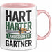 Garten Pflanzen Gärtner Tasse Geschenk Lustige Geschenkidee Spruch Hart Härter Landschaftsgärtner Rosa Trendation