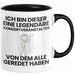 Konzertveranstalter Geschenk Tasse Lustige Geschenkidee Geburtstag für Konzertveranstalter Ich Bin Dieser Legendäre Konzertveranstalter Von Dem Alle Geredet Haben Kaffee-Becher Schwarz Trendation