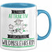 Wildnislehrerin Tasse Geschenk Becher Stark Attraktiv Furchtlos Wildnislehrerin Lustige Geschenkidee Blau Trendation