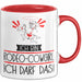 Geschenk für Rodeo-Cowgirl Tasse Lustige Geschenkidee Geburtstag Ich Bin Rodeo-Cowgirl Ich Darf Das Rot Trendation