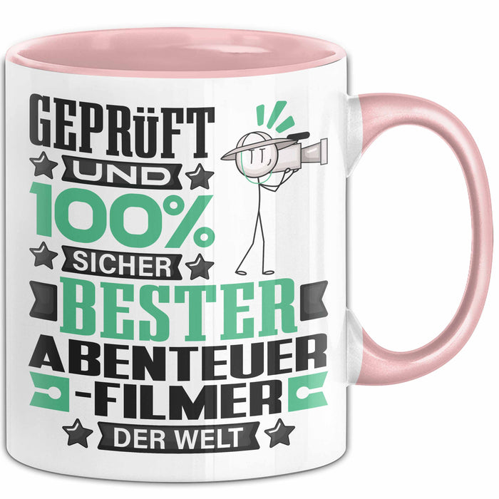 Abenteuerfilmer Geschenk Lustiger Spruch für Abenteuerfilmer Geschenkidee Bester Abenteuerfilmer Der Welt Rosa Trendation