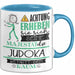 Judoka Tasse Geschenk Lustiger Spruch Bitte Erheben Sie Sich Seine Majestät Die Judoka Betritt Den Raum Blau Trendation