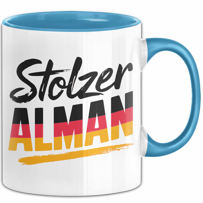Deutschland Deutscher Bürger Tasse Geschenk Lustige Geschenkidee Spruch Stolzer Alman Blau Trendation