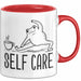 Frosch Tasse Geschenk Self Care Humor Geschenkidee Kaffee-Becher Rot Trendation
