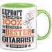 Gitarrist Geschenk Lustiger Spruch für Gitarrist Geschenkidee Bester Gitarrist Der Welt Grün Trendation