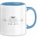 Pinguin Herzschlag Tasse Geschenk Lustige Geschenkidee Spruch Blau Trendation