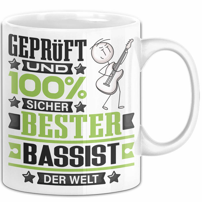 Bassist Geschenk Lustiger Spruch für Bassist Geschenkidee Bester Bassist Der Welt Weiß Trendation
