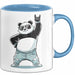 Panda Rock Musikliebhaber Musiker Tasse Geschenk Lustige Geschenkidee Spruch Blau Trendation