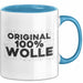 Wolle Tasse Original 100% Wolle Geschenk Blau Trendation