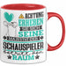 Schauspieler Geschenk Tasse Lustiger Spruch Erheben Sie Sich Der Schauspieler Betritt den Raum Rot Trendation