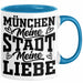 München Tasse Geschenk Heimat Münchener Geschenkidee Kaffee-Becher Bayern Meine Stadt Meine Liebe Blau Trendation