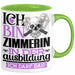 Zimmerin Ausbildung Start Geschenk Tasse Ich Bin Zimmerin In Der Ausbildung Ich Darf Das Kaffee-Becher Geschenkidee Grün Trendation
