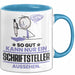 Schriftsteller Geschenk Tasse So Gut Kann Nur Ein Schriftsteller Aussehen Geschenkidee Kaffee-Becher Blau Trendation