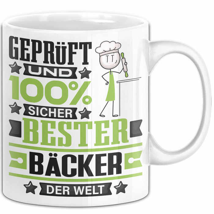 Bäcker Geschenk Lustiger Spruch für Bäcker Geschenkidee Bester Bäcker Der Welt Weiß Trendation