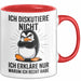 Sarkastischer Pinguin Tasse Geschenk Lustige Geschenkidee Spruch Ich Diskutiere Nicht Ich Erkläre Nur Warum Ich Rcht Habe Rot Trendation