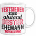 Lustige Tasse Geschenk Testsieger Mit Bester Ehemann Der Welt Spruch Weiß Trendation