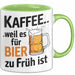 Kaffee Tasse Geschenk Kaffee Weil Es Fuer Bier Zu Frueh Ist Geschenkidee Lustig Grün Trendation