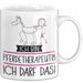 Geschenk für Pferdetherapeutin Tasse Lustige Geschenkidee Geburtstag Ich Bin Pferdetherapeutin Ich Darf Das Weiß Trendation
