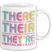 Englischlehrer Unterricht Tasse Geschenk Lustige Geschenkidee Spruch There Their They’Re Weiß Trendation