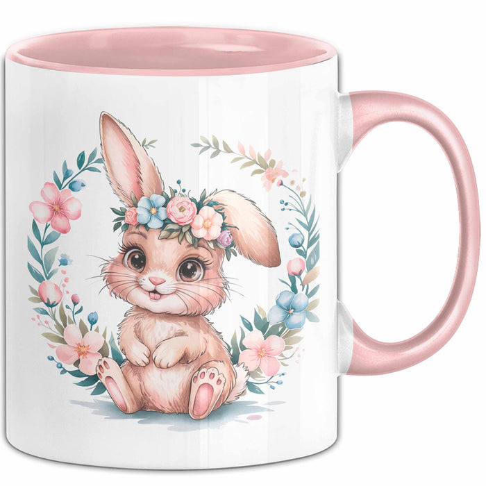 Kaninchen Hase Tierliebhaber Tasse Geschenk Lustige Geschenkidee Spruch Rosa Trendation