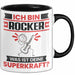 Rocker Tasse Geschenk für Rocker Geburtstag Lustiger Spruch Kaffee-Becher Was Ist Deine Superkraft Schwarz Trendation