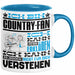 Country-Fan Geschenk Tasse Geschenkidee für Country-Fan Geburtstag Lustig Ich Bin Country-Fan Ich Kann Es Dir Erklären Aber Nicht Für Dich Verstehen Blau Trendation