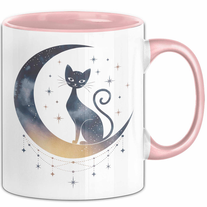 Katzenliebhaber Tasse Geschenkidee Katzenfan Lustiger Spruch Geschenkidee Lustig Rosa Trendation