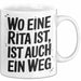 Rita Tasse Geschenk Wo Eine Rita Ist Ist Auch Ein Weg Geschenkidee Becher mit Name Weiß Trendation