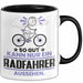 Radfahrer Geschenk Tasse So Gut Kann Nur Ein Radfahrer Aussehen Geschenkidee Kaffee-Becher Schwarz Trendation
