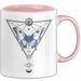 Mystical Tasse Blackcraft Lineart Moon Schmetterling Hexerei Astrologie Tattoo Kaffee-Becher Tarot Rosa Trendation