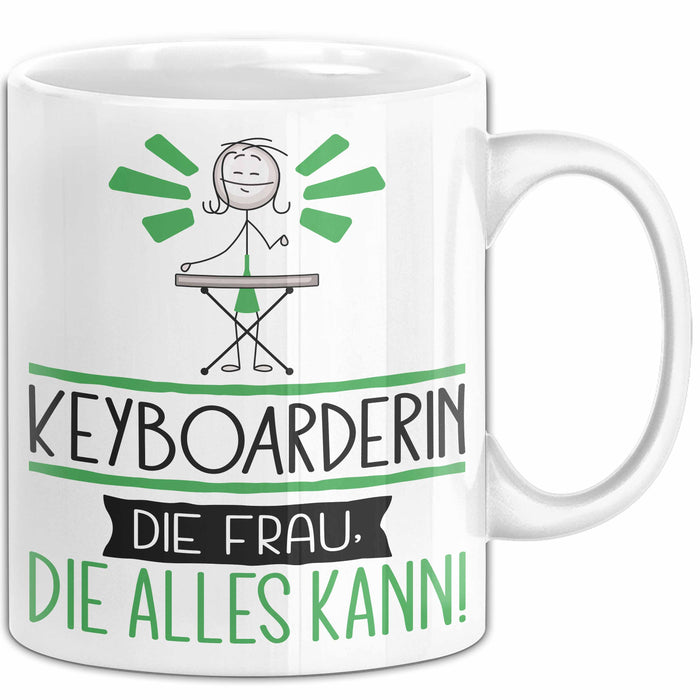 Keyboarderin Geschenk Tasse Becher Die Frau Die Allen Kann Geschenkidee für eine Keyboarderin Lustig Weiß Trendation