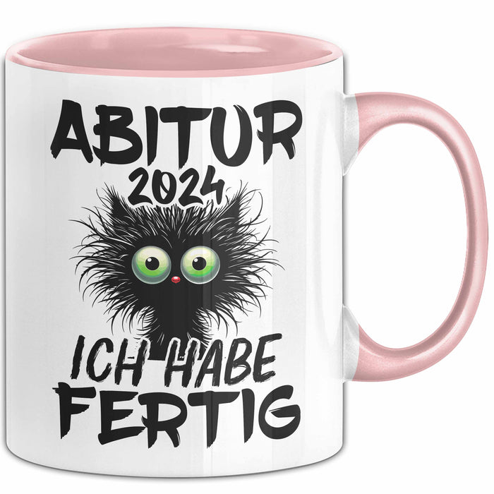 Abitur 2025 Ich Habe Fertig Geschenkidee Tasse Abi Bestanden Geschenk Prüfung Rosa Trendation