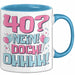 40er Geburtstag Geschenk Männer Frauen 40 Nein Doch Ohhhh Lustiger Spruch Geschenkidee Kaffee-Becher Blau Trendation